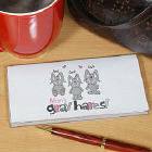 Gray Hares Personalized Checkbook Cover